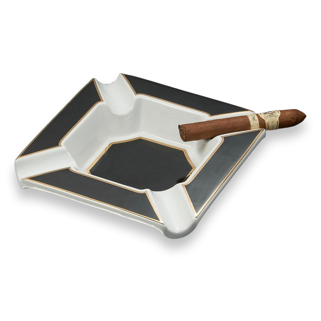 Visol Lokken Aschenbecher aus Keramik für 4 Zigarren