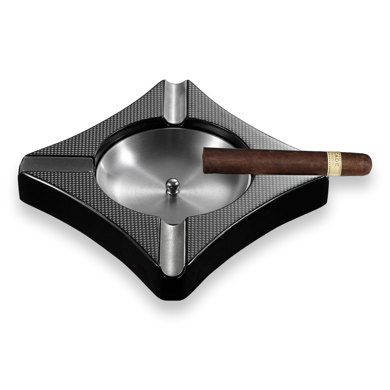 https://cdn11.bigcommerce.com/s-c63ufk/images/stencil/1280x1280/products/1525/7718/Visol-Fuego-Patterned-Carbon-Fiber-4-Cigar-Ashtray-VASH721-Exterior-Front-with-Cigar-1_clipped_rev_1__49309.1616251485.png?c=2?imbypass=on