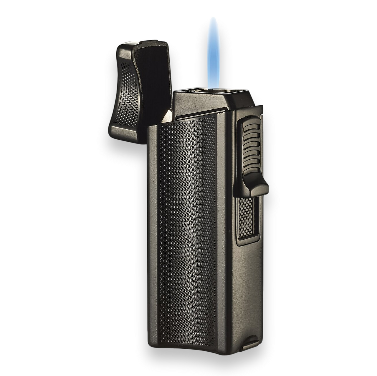 https://cdn11.bigcommerce.com/s-c63ufk/images/stencil/1280x1280/products/1599/7901/Visol-Ridge-Torch-Flame-Single-Jet-Cigar-Lighter-Black-VLR405801-RIDGE-BK-Exterior-Front-with-Flame-1_clipped_rev_1__18033.1618773692.png?c=2?imbypass=on