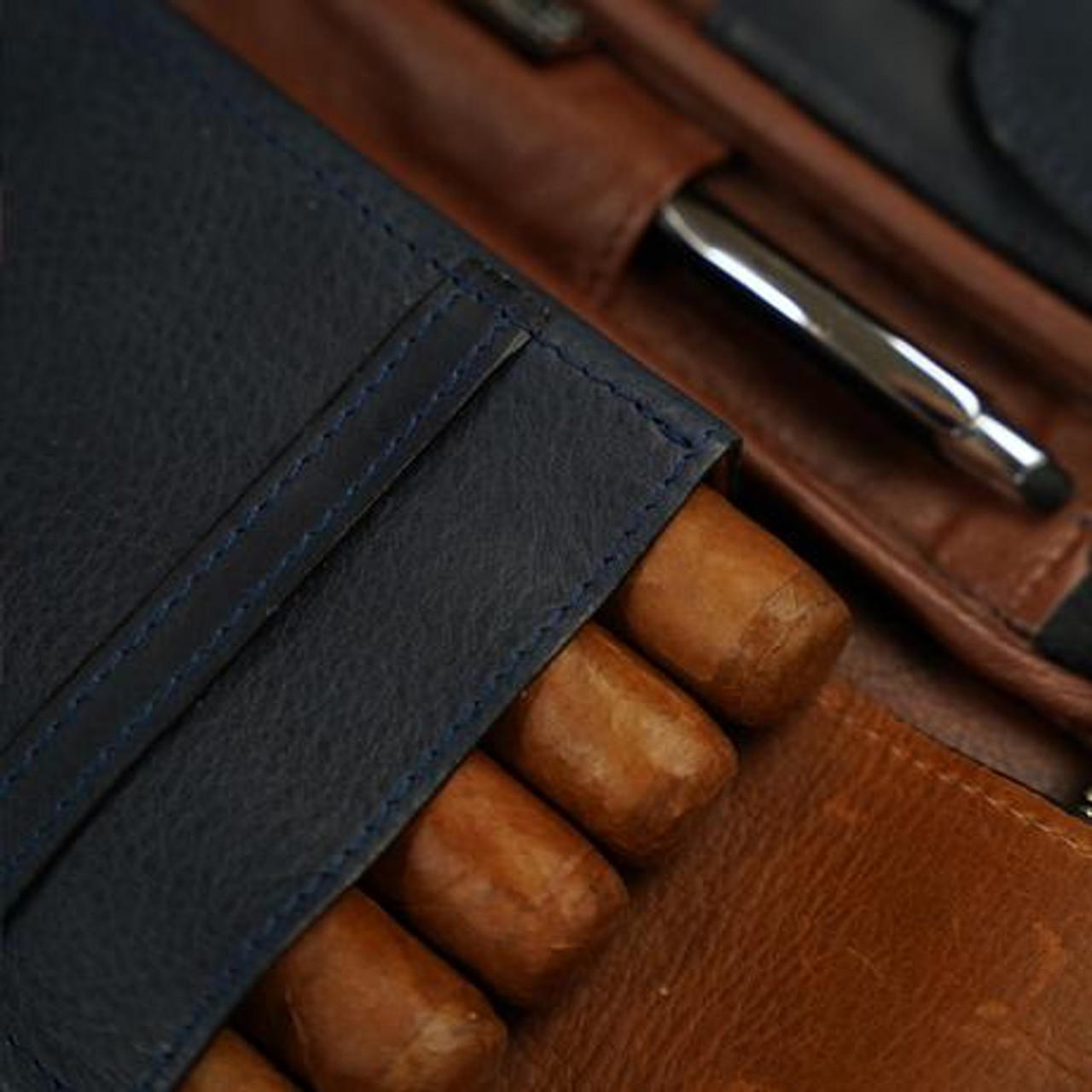Handmade Leather Cigar Case - Leather Roll