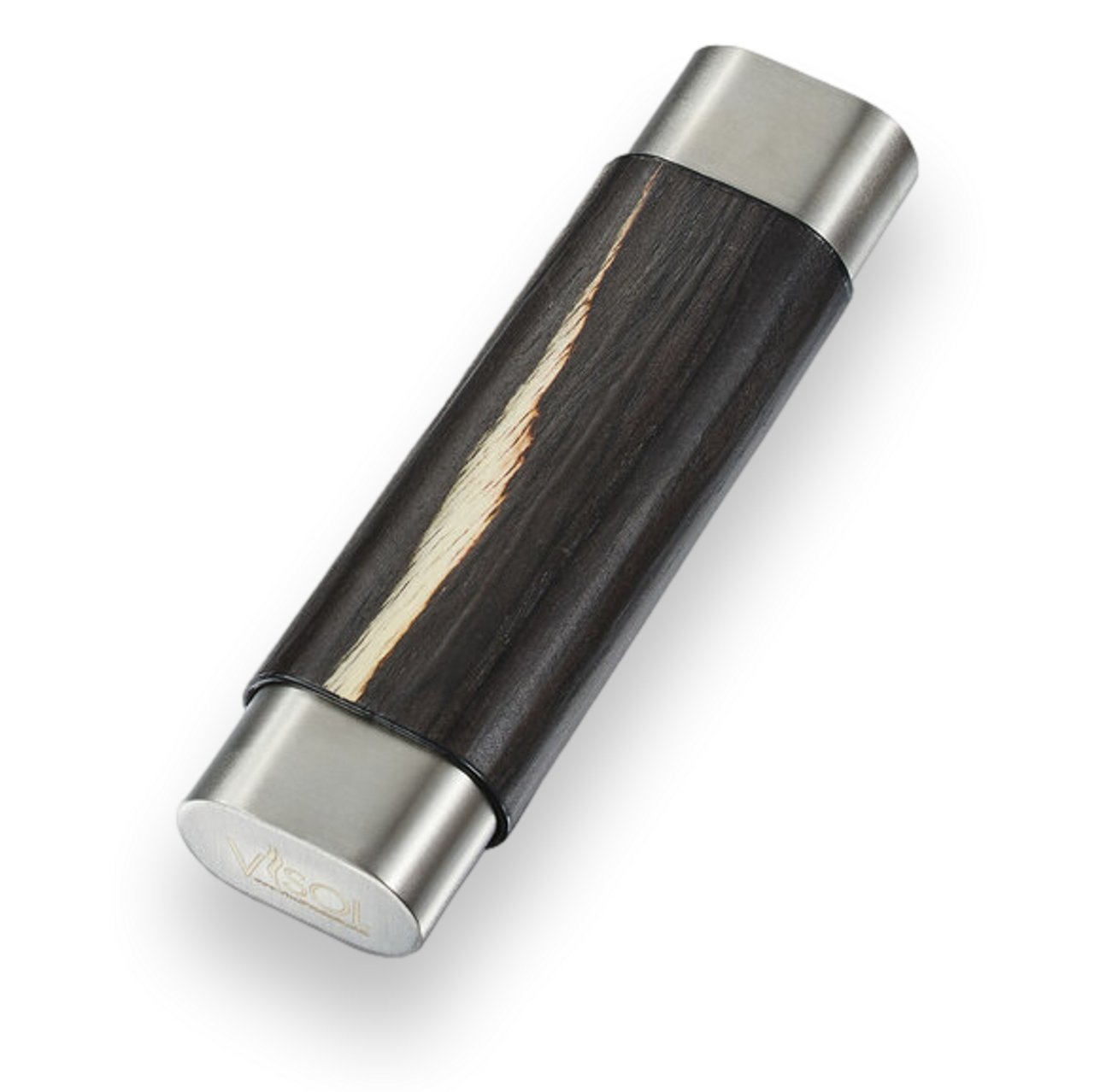 2-Finger Stainless Steel Cigar Tube