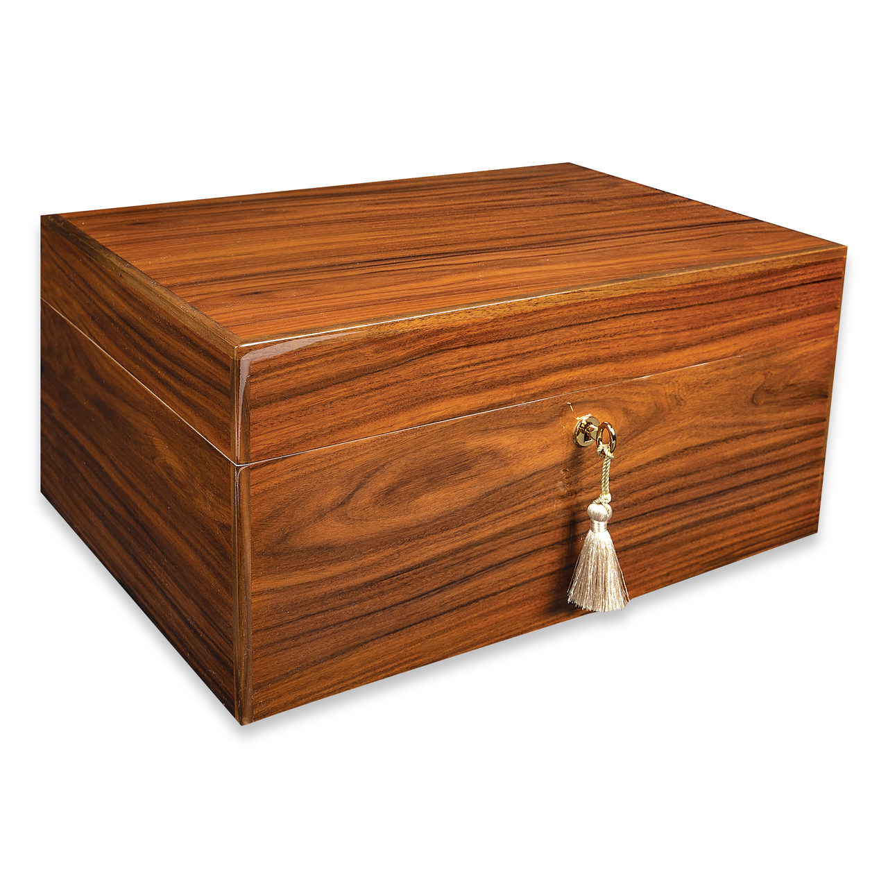 Visol Santa Clara Glass Top with Rosewood Finish Cigar Humidor - Holds 50 Cigars