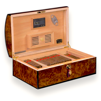 Daniel Marshall 10085 Limited Edition Treasure Chest 150-Cigar Humidor - Precious Burl Wood