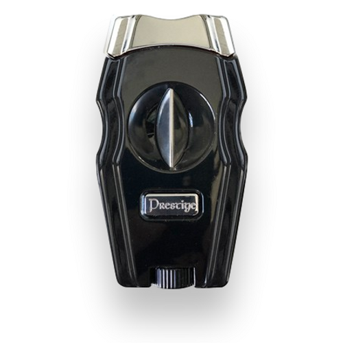 Prestige Gladiator 2-in-1 V-Cut and Punch Combination Cutter - Jet Black Gloss - Exterior Front