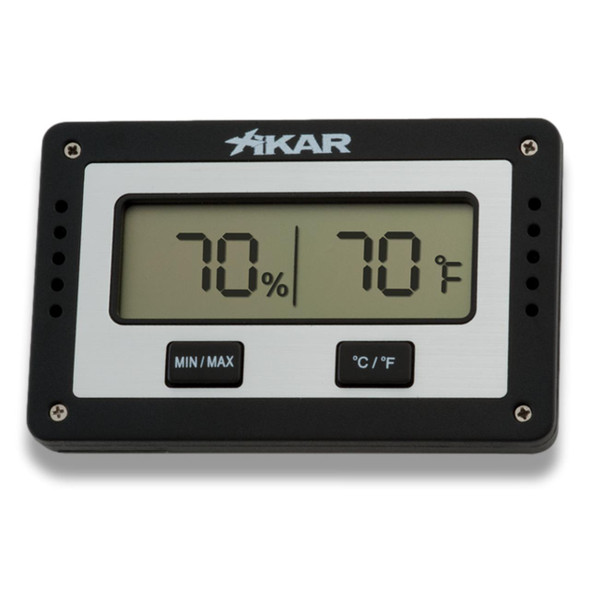 Xikar Rectangular Digital Hygrometer  - Exterior Front