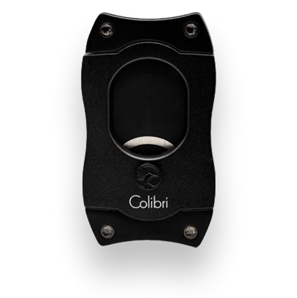 Colibri S-Cut with Black Blades Cigar Cutter - Black - Exterior Front