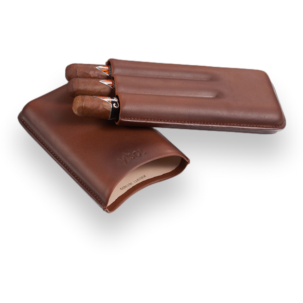 Visol Livorno Metal 3-Finger Cigar Case