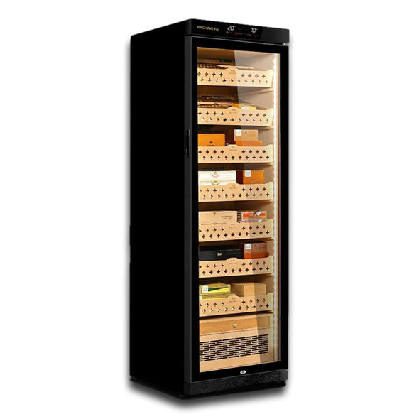 Raching MON3800A Climate Control Black Wood 1,800-Cigar Electric Humidor - Main Image