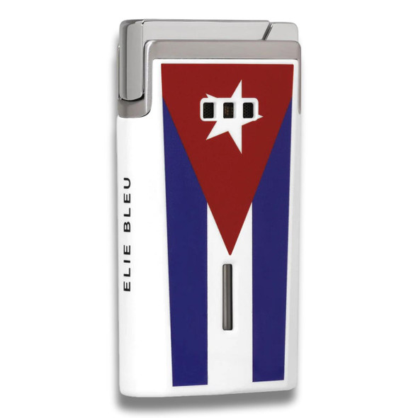 Elie Bleu Cuban Flag J-15 Torch Flame Single Jet Cigar Lighter - Back