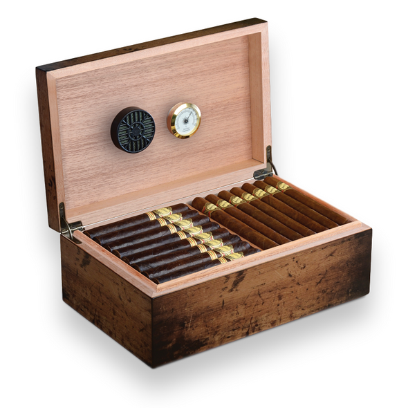 Craftsman's Bench כפרי 90 סיגרים humidor - סדרה קלאסית (CB5050)