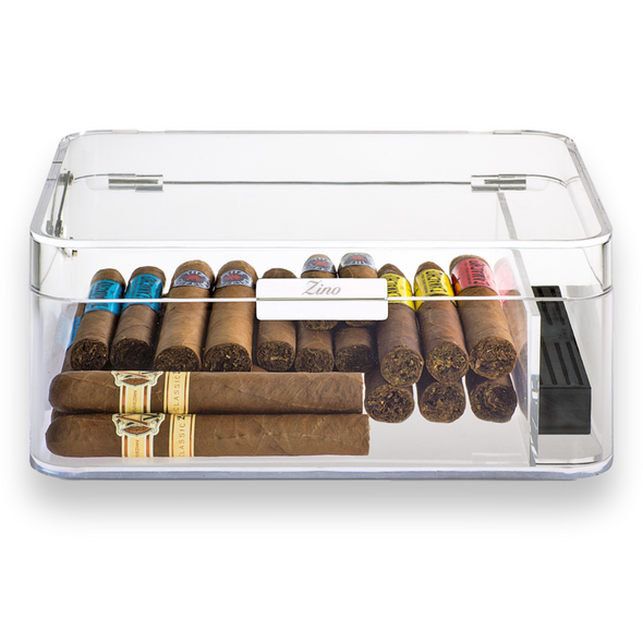 Zino Davidoff Clear 60-Cigar Acrylic Humidor (ZN-HUM-ACRL-60-CE)- Εσωτερικό