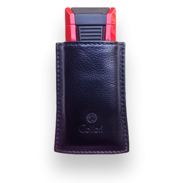  Colibri Leather Case For Lighter Or Cutter - Large (CR-CTC-CRRY-L-BK) Exterior with Lighter Front