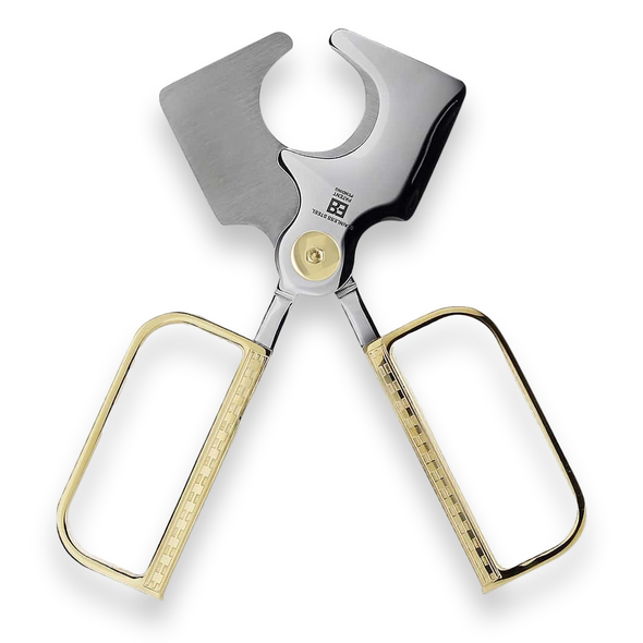 Elie Bleu EBC-3 Cigar Scissors - Gold - Exterior - Open