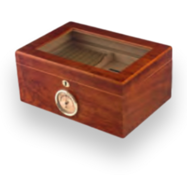 Humidor Supreme bally desktophumidor voor 100 sigaren - bubinga - buitenkant voorkant