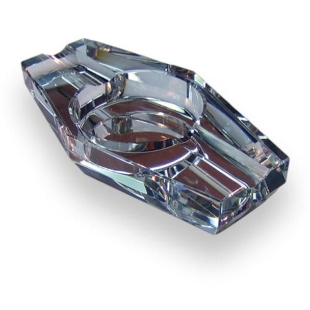 Prestige Crystal 2-Cigar Ashtray  - Exterior Front