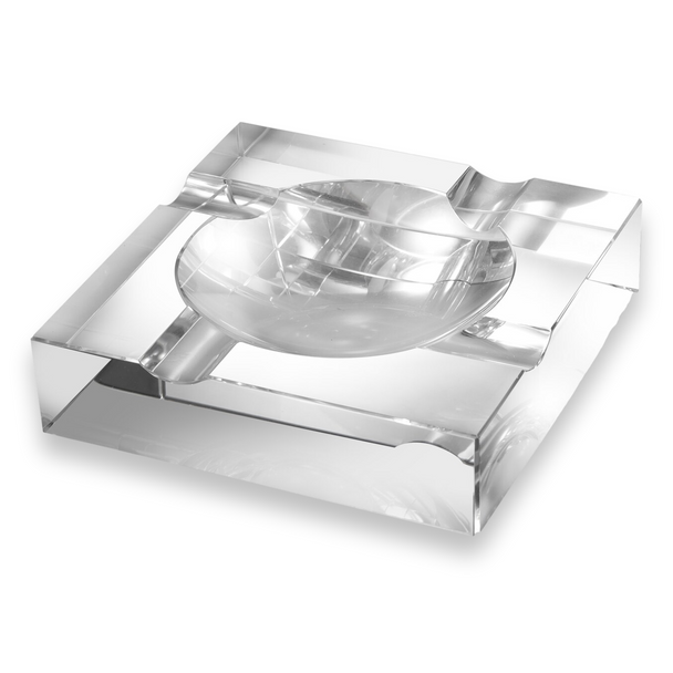 Visol Ramses Heavy Duty Crystal 4-Cigar Ashtray  - Exterior Front