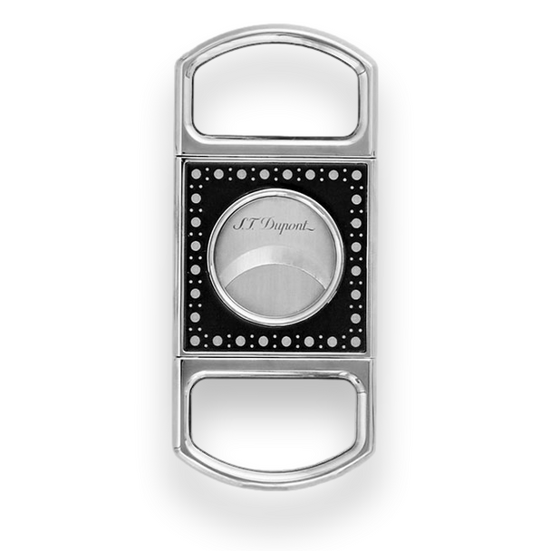 S.T. Dupont Derby Guillotine Double-Blade Cigar Cutter - Black - Exterior Front