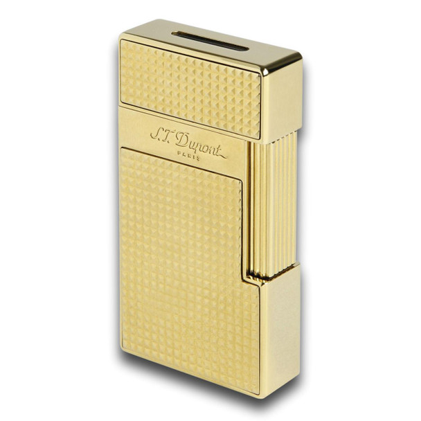 S.T. Dupont Biggy Flat Torch Flame Cigar Lighter - Diamond Head Gold - Main Image