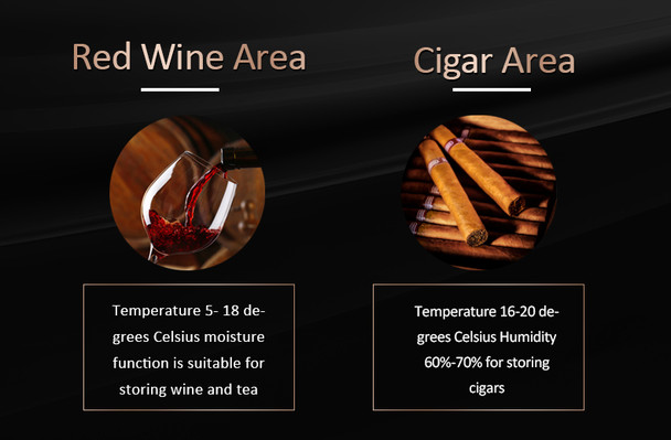 Especificaciones del humidor eléctrico Raching cd1200 con doble puerta de acero inoxidable y control de clima para 3200 cigarros