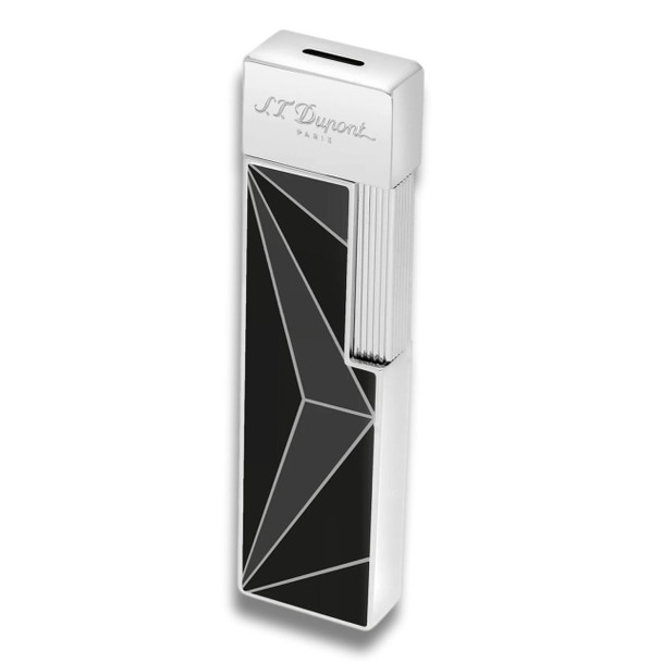 St Dupont Fire X Twiggy Fakkel Flamme Single Jet Sigar Lighter - Svart Og Krom - Hovedbilde