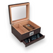 Prestige Chalet Glasstop 25-50 Zigarren-Desktop-Humidor mit Tablett – Innenraum mit Tablett