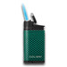 Colibri Evo Torch Flame Single Jet Cigar Lighter - Carbon Fiber Series - Green - Flame