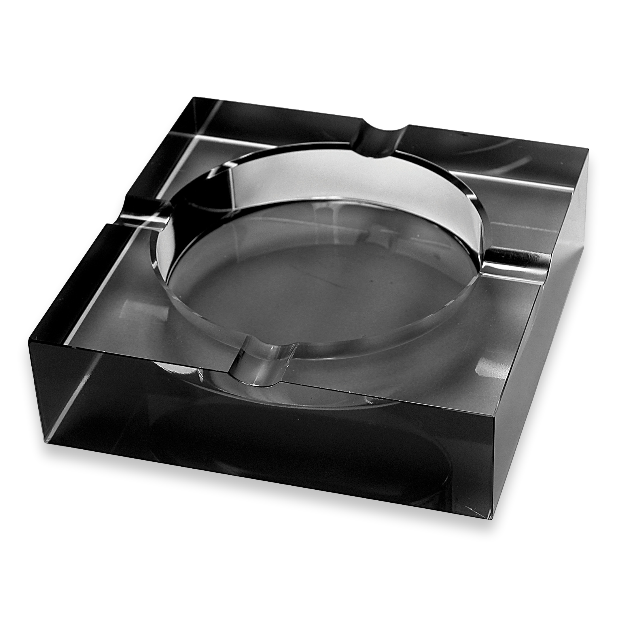 4" Simple Style Square Glass Ashtray 