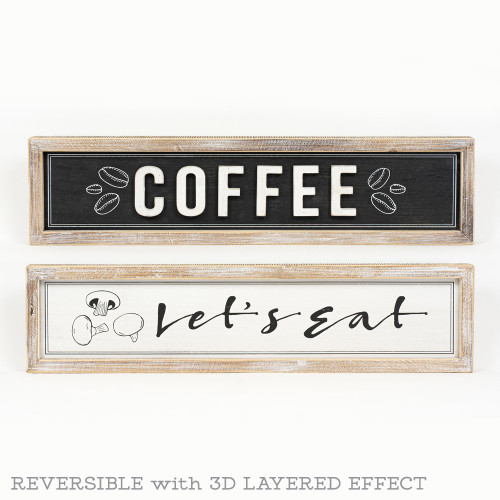 25x6x1.5 rvs wd frmd sn (EAT/COFFEE) wh/bk