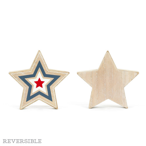 5x5x1 rvs chunky wood shape (STAR) multi