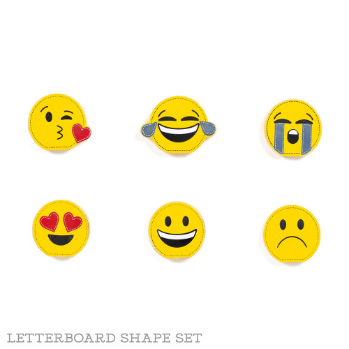 3x2x.25 wood shapes s/6 (EMOJI) multi