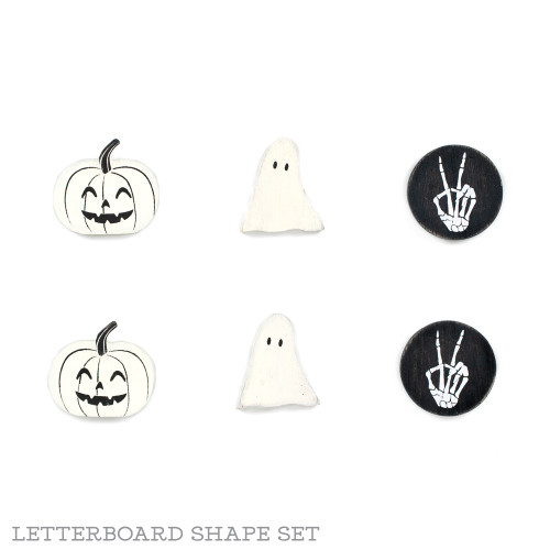 2x2x.25 wood shapes s/6 (HALLOWEEN) wh/bk