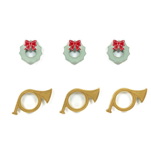 4x2x.25 wood shape s/6 (WREATH/HORN) multi