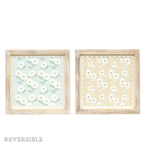 10x10x1.5 rvs wood frame sign (FLOWER) multi