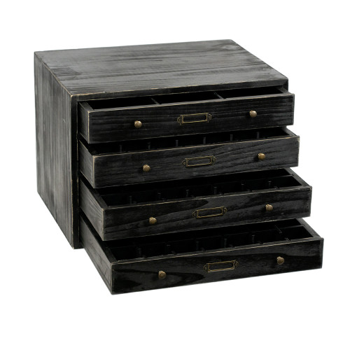 14x11x12 wood drawers (ORGANIZER) black