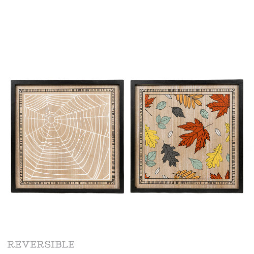 20x20x1.5 rvs wood frame sign (WEB/LEAVES) multi