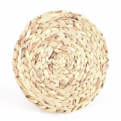 11.5" faux round placemat charger  (WATER HYACINTH) bn