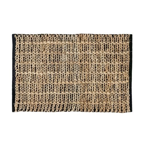 24x35 jute hemmed rug, bk/ntrl