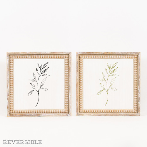 14x14x1.5 rvs wd frmd sn (HERB SAGE) wh/bk/sg/ntrl