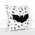14.25" X 14.25" Pillow (Bat) White/Black