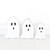 5" X 8", 5" X 7", 4" X 6" X 1" Wood Cutout Ghost Set of 3, White/Black