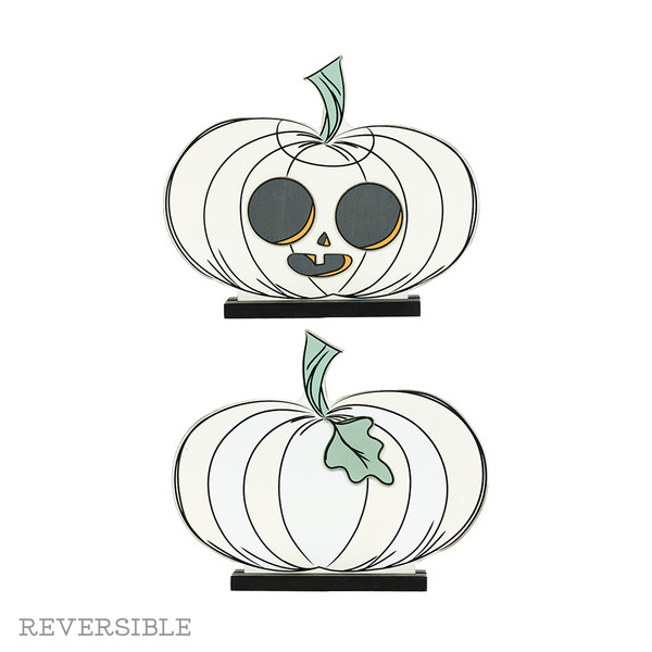 12x10x2 rvs wood cutout on base (PUMPKIN) multi