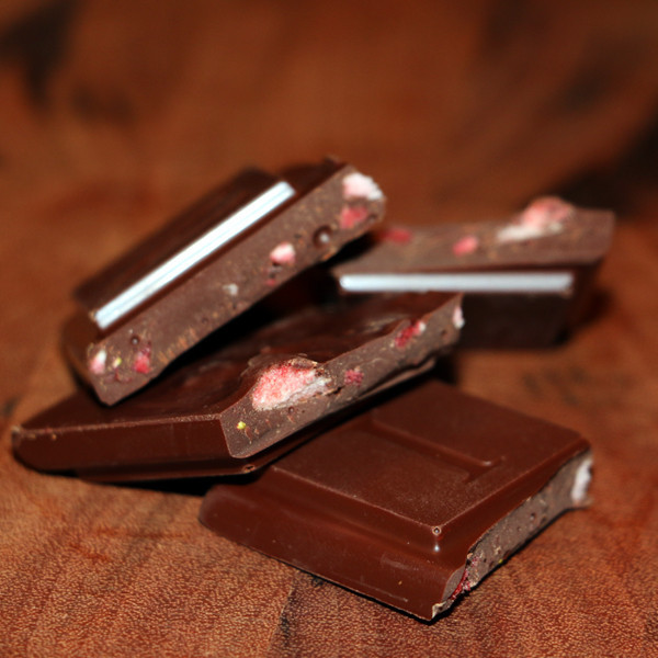 Valentines Strawberry DARK chocolate bar