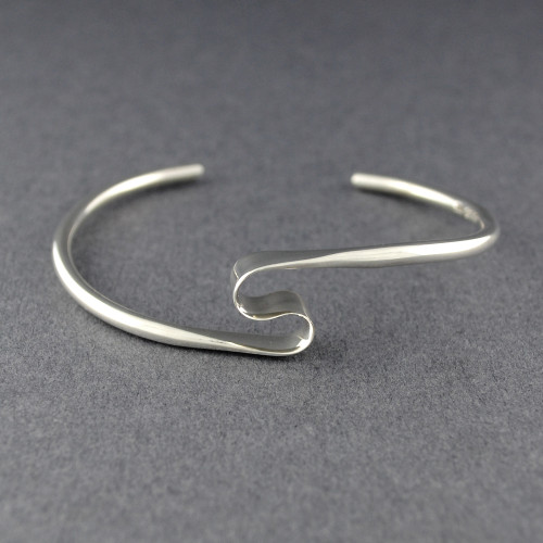 Sterling Silver S Wave Cuff