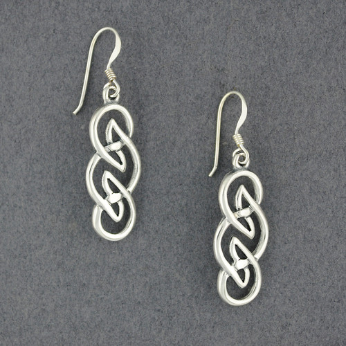 Sterling Silver Abstract Celtic Swirl Earrings