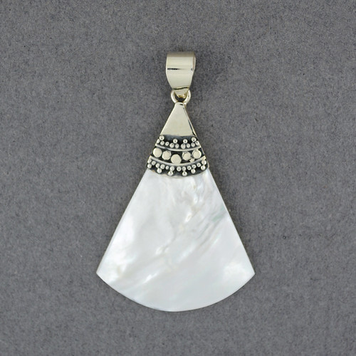 Mother of Pearl Multi Dots Triangle Pendant