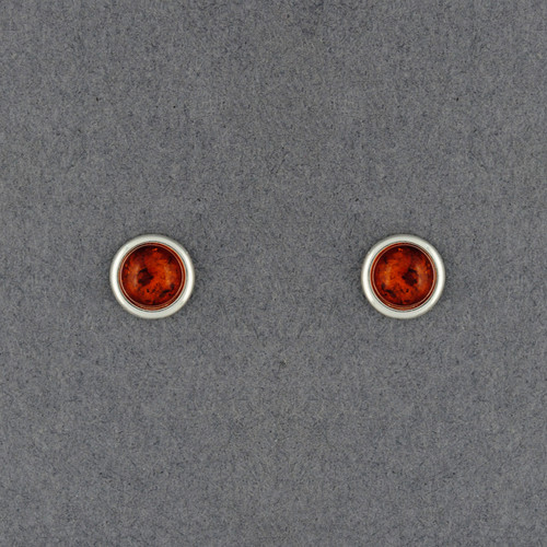 Amber Circle Post Earrings