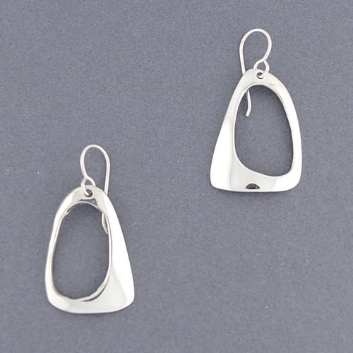 Sterling Silver Abstract Triangle Earring