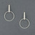 Sterling Silver Circle On Long Post Earring