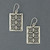 Sterling Silver Spirals in Rectangle Earrings