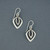 Sterling Silver Textured Double Diamond Earring